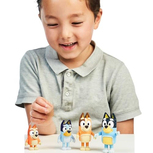 Bluey Family 4-Pack Figurines - Poseable Characters for Imaginative Play 22
