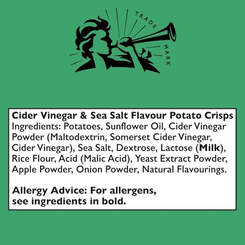 Pipers Burrow Hill Cider Vinegar & Sea Salt Sharing Crisps 150g