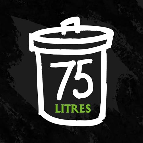 Roar! 10 Pack Ultra Strong 75 Litre Black Drawstring Bin Bags