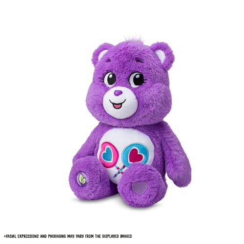 Care Bears Share Bear - 14 Inch Purple Plush Toy for Kids