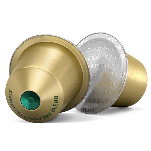 STARBUCKS Sunny Day Blend by Nespresso, Blonde Roast Coffee Capsules, 6 x 1