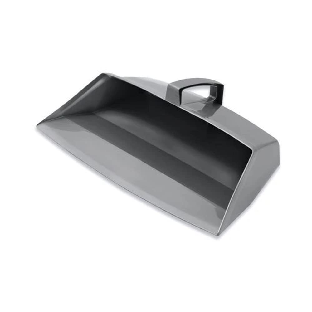 Addis Closed Dustpan with Handle - Fully Enclosed Body | 31cm Wide Opening | Metallic Plastic 1