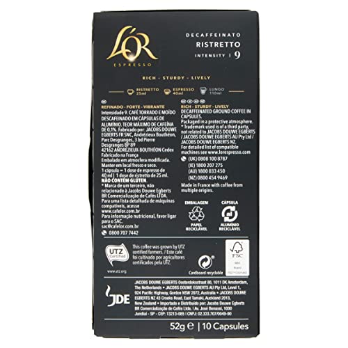 L'OR Espresso Ristretto Decaf Kaffeepads (Packung mit 100 Kapseln, Intensität 9) 8