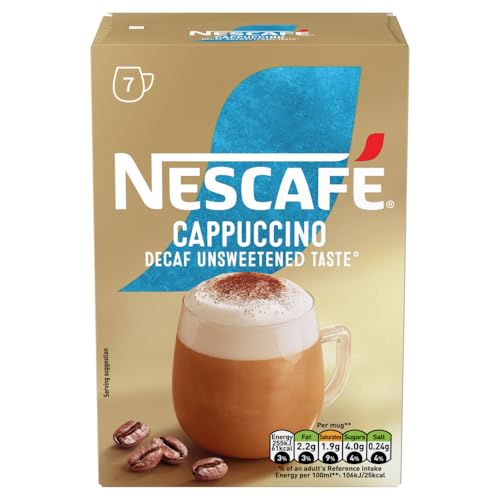NESCAFÉ Cappuccino Decaf Instant Coffee 7 Sachets - 100% Responsibly Sourced 3