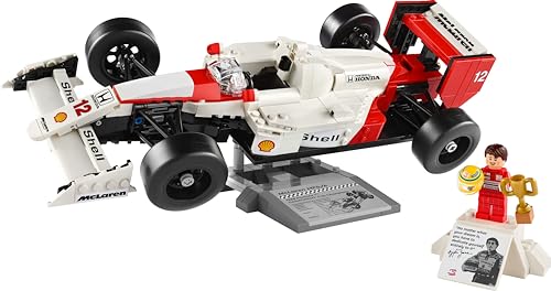 LEGO Icons McLaren MP4/4 & Ayrton Senna - F1 Model Car Building Set for Adults