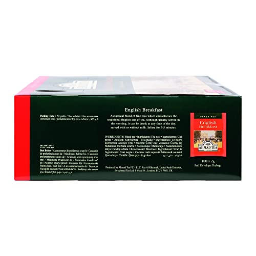 Ahmad Tea - English Breakfast Black Tea, 100 Individually Foil-Wrapped Teabags