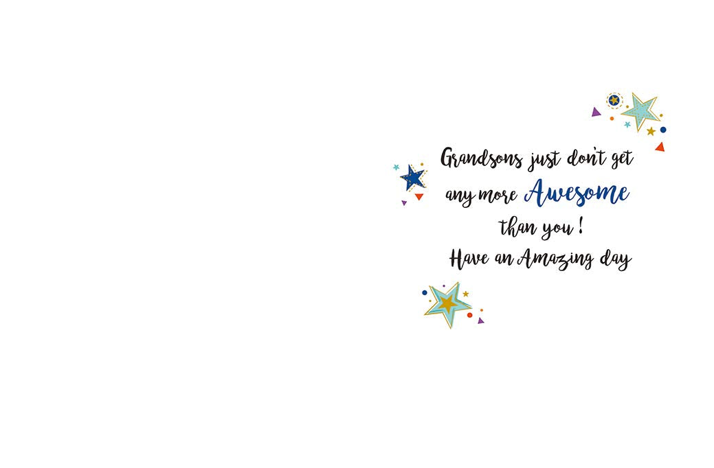 Piccadilly Greetings Gold Dust Birthday Card for Grandson | Green | 8 x 6 Inches 2