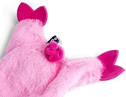 Petface Farmyard Buddies Crinkle Flat Pig Dog Toy - Small Size | Lightweight | Pink 3