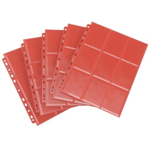 Gamegenic Sideloading 18-Pocket-Seiten (10er-Pack) – Rot