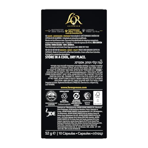 L'OR Origins Colombia Coffee Pods x10 (Pack of 10, 100 Capsules)