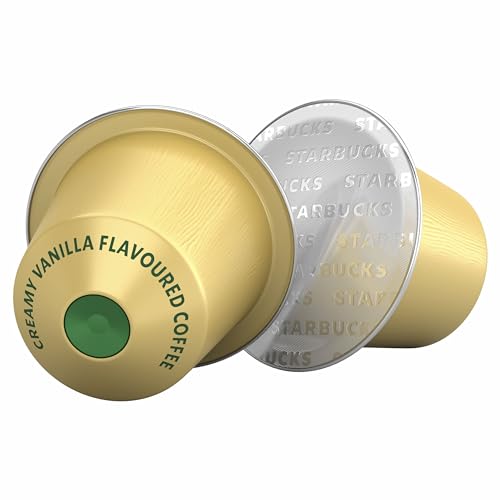 STARBUCKS - Creamy Vanilla Flavoured Coffee by Nespresso, Blonde Roast, 100% Arabica Coffee Pods