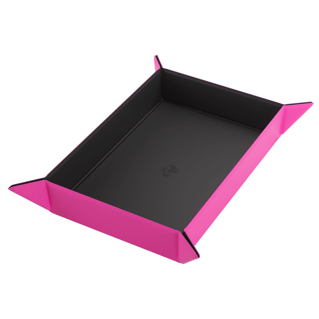 Gamegenic GGS60055 Magnetisches Würfeltablett, rechteckig, Schwarz und Pink