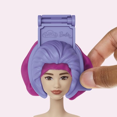 Play-Doh Barbie Hearts and Hair Doll Set - Fashion & Hair Styling Playset for Ages 5+ 11