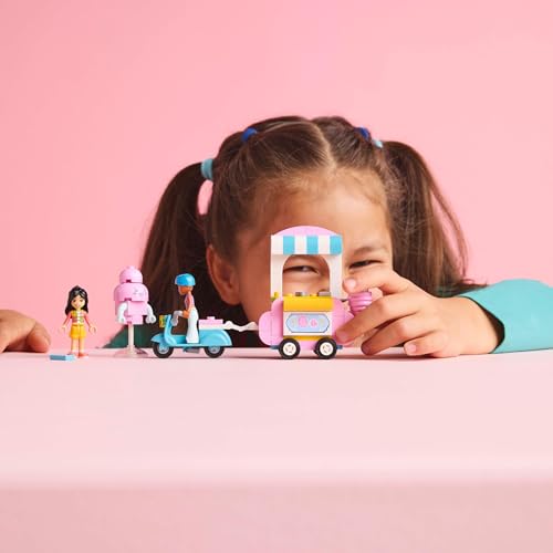 LEGO Friends Candyfloss Stand and Scooter Toy - Building Set with 2 Mini Dolls & Mascot, 110 Pieces 9