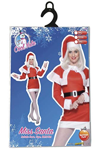 Smiffys Miss Santa Fleece Costume - Size 12-14 20