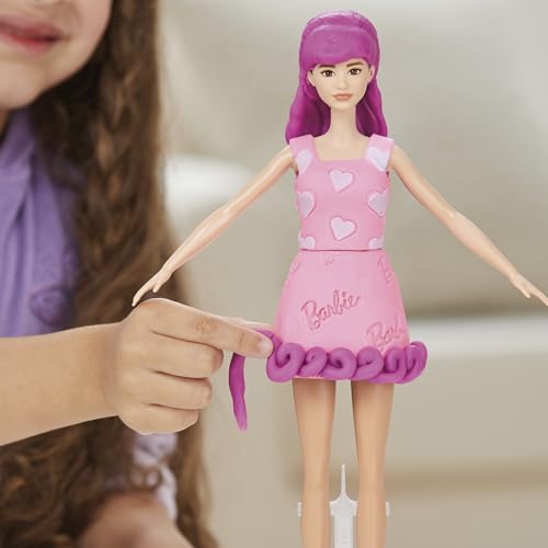 Play-Doh Barbie Hearts and Hair Doll Set - Fashion & Hair Styling Playset for Ages 5+ 12