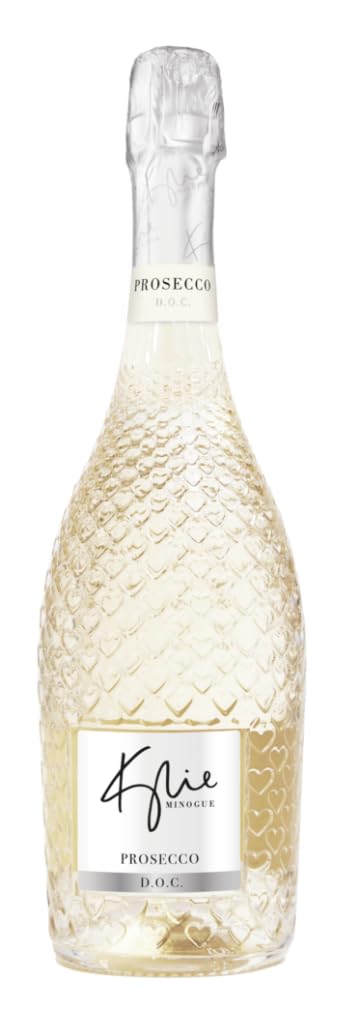 Kylie Minogue Signature Prosecco D.O.C. 75cl - Heart-Embossed Bottle, Vegan Sparkling Wine from Italy