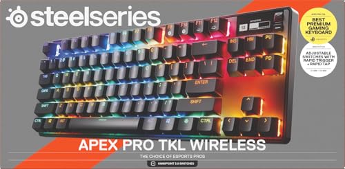 SteelSeries Apex Pro TKL Wireless Gen 3 (2025) - HyperMagnetic Gaming Keyboard