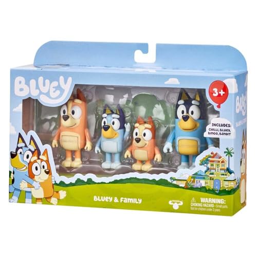 Bluey Family 4-Pack Figurines - Poseable Characters for Imaginative Play 8