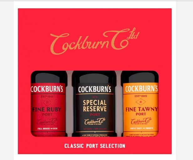 Cockburns Classic Port Selection Gift Pack, 3 x 50ml