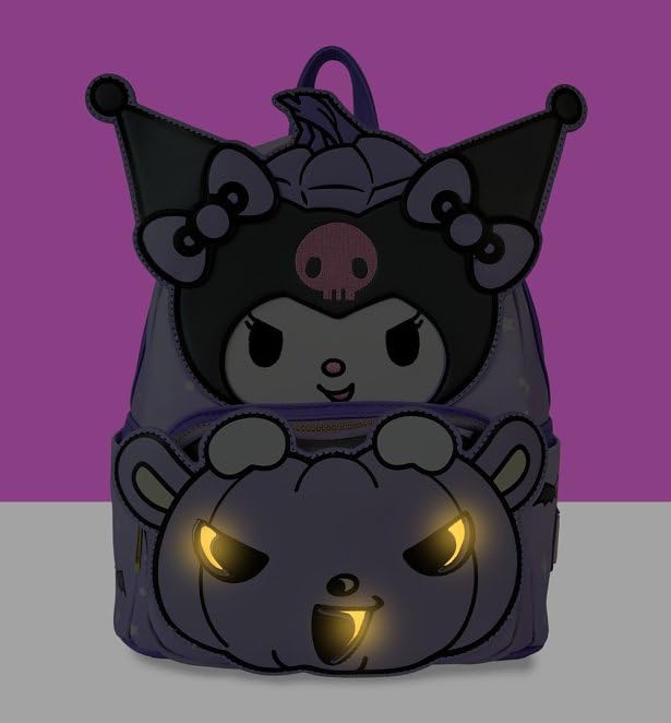 Loungefly Sanrio Kuromi Pumpkin Glow Mini Backpack 7