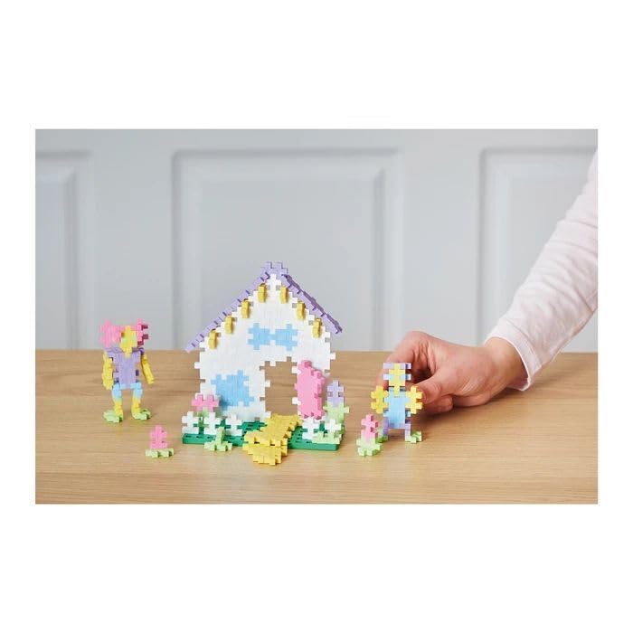 PLUS PLUS Building Blocks Toy - 100 Pieces, Pastel, Ages 5-12