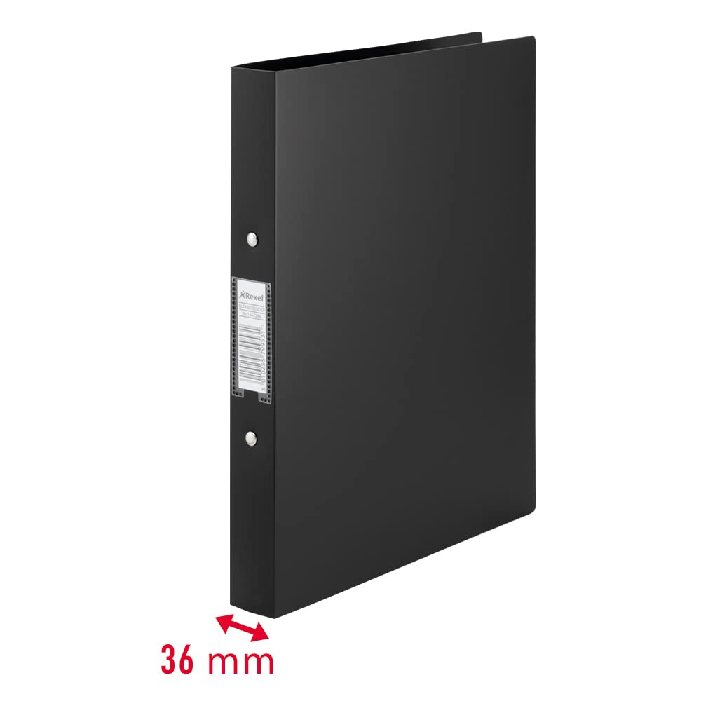 Rexel A4 Budget Ring Binder - Black, 25mm O-Ring Capacity, Pack of 10 | Model 13422BK 5