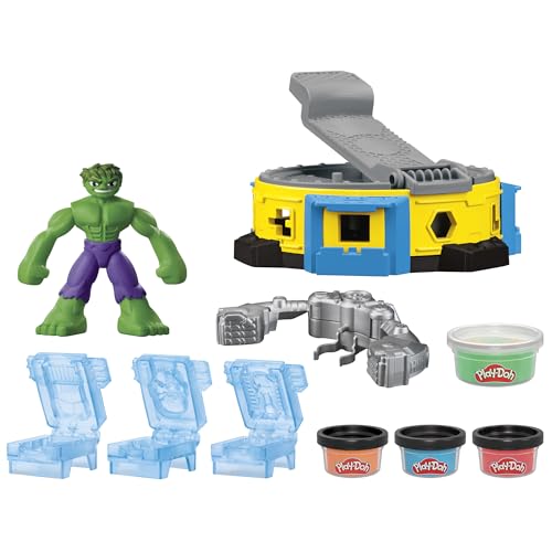 Play-Doh Marvel Hulk Smash & Squish Playset - Action Figure with Power Suit for Kids 4+ 7