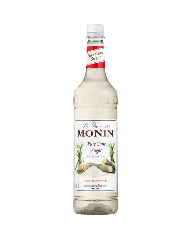 Monin Premium Pure Cane Sugar Syrup - Rich Silky Texture | 1L PET Bottle | Vegan, Halal, Kosher