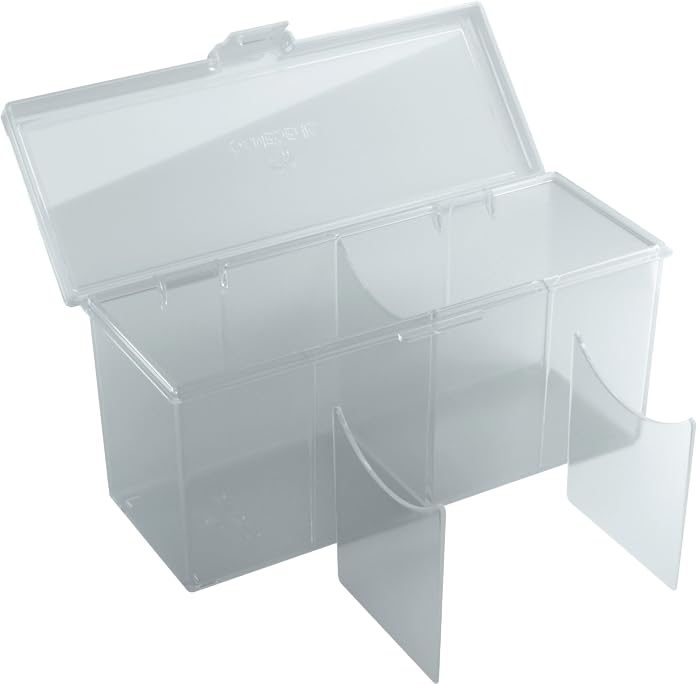 Gamegenic Fourtress 320-Card Deck Holder - Rigid Stackable Box with Lock, Clear