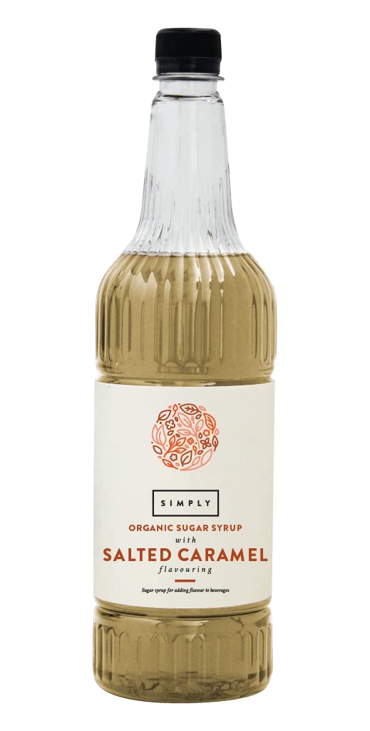 Simply Organic Salted Caramel Syrup – Veganer und nussfreier Getränkesirup mit natürlichem Geschmack