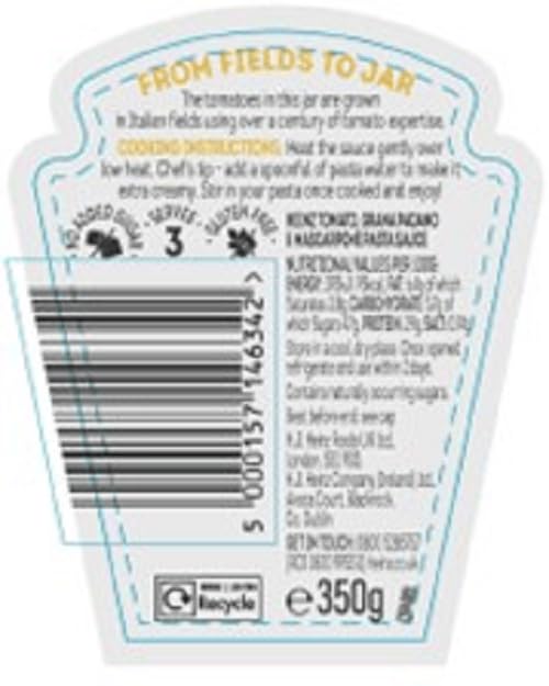 Heinz Tomaten-, Mascarpone- und Grana Padano-Nudelsauce 350 g 3