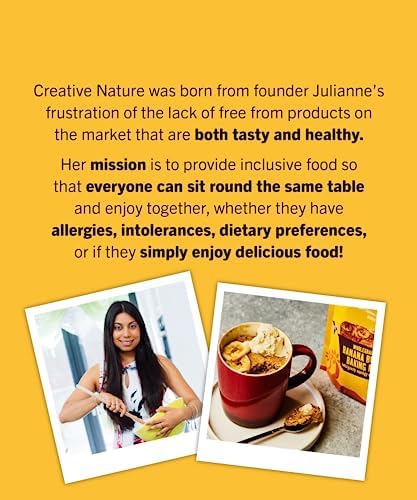 Creative Nature Gluten Free Banana Bread Cake Mix | Top 14 Allergens Free | 250g 6