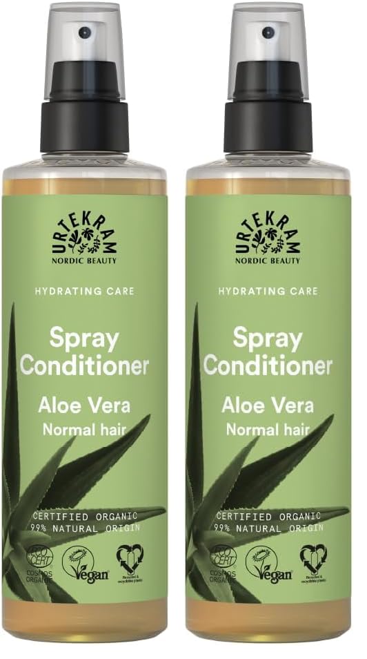 Urtekram Aloe Vera Spray Conditioner - 250 ml, Pack of 2