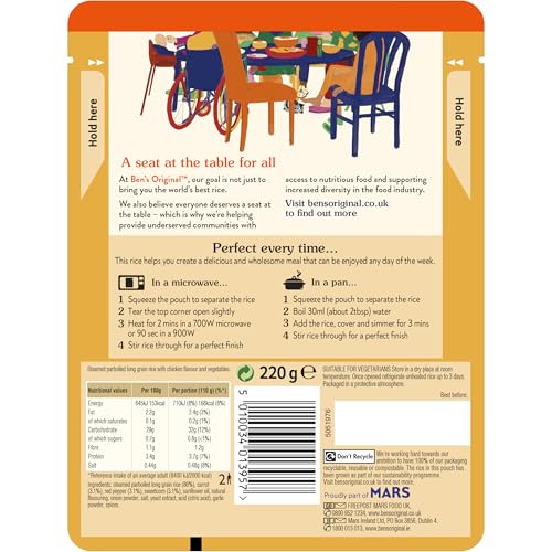 Ben's Original Savoury Chicken Microwave Rice - 6 x 220g Pouches 7