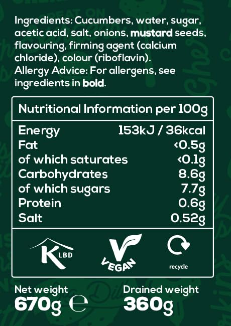 Elswood Whole Sweet Cucumbers 670g Jar