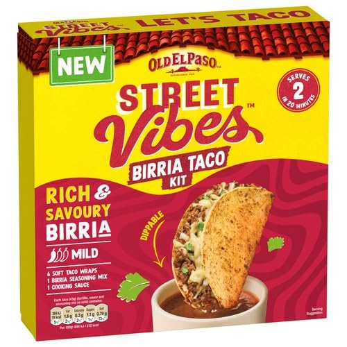 Old El Paso Street Vibes Birria Soft Taco Kit - Mild Chilli, Ready in 20 Mins, Vegetarian Friendly, 257g 6