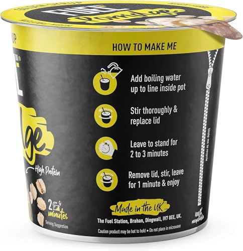 FUEL10K Golden Syrup High Protein Porridge Oat Cereal Pot - 8 x 70g