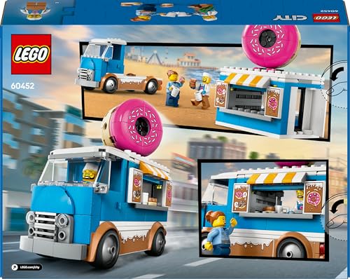 LEGO City Donut Truck Toy with 2 Minifigures - Building Set for 5+ Year Olds 16