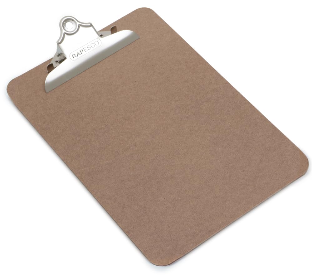RAPESCO Heavy Duty Hardboard Clipboard A4+ Brown VHBCB003 | 250 Sheet Capacity 1