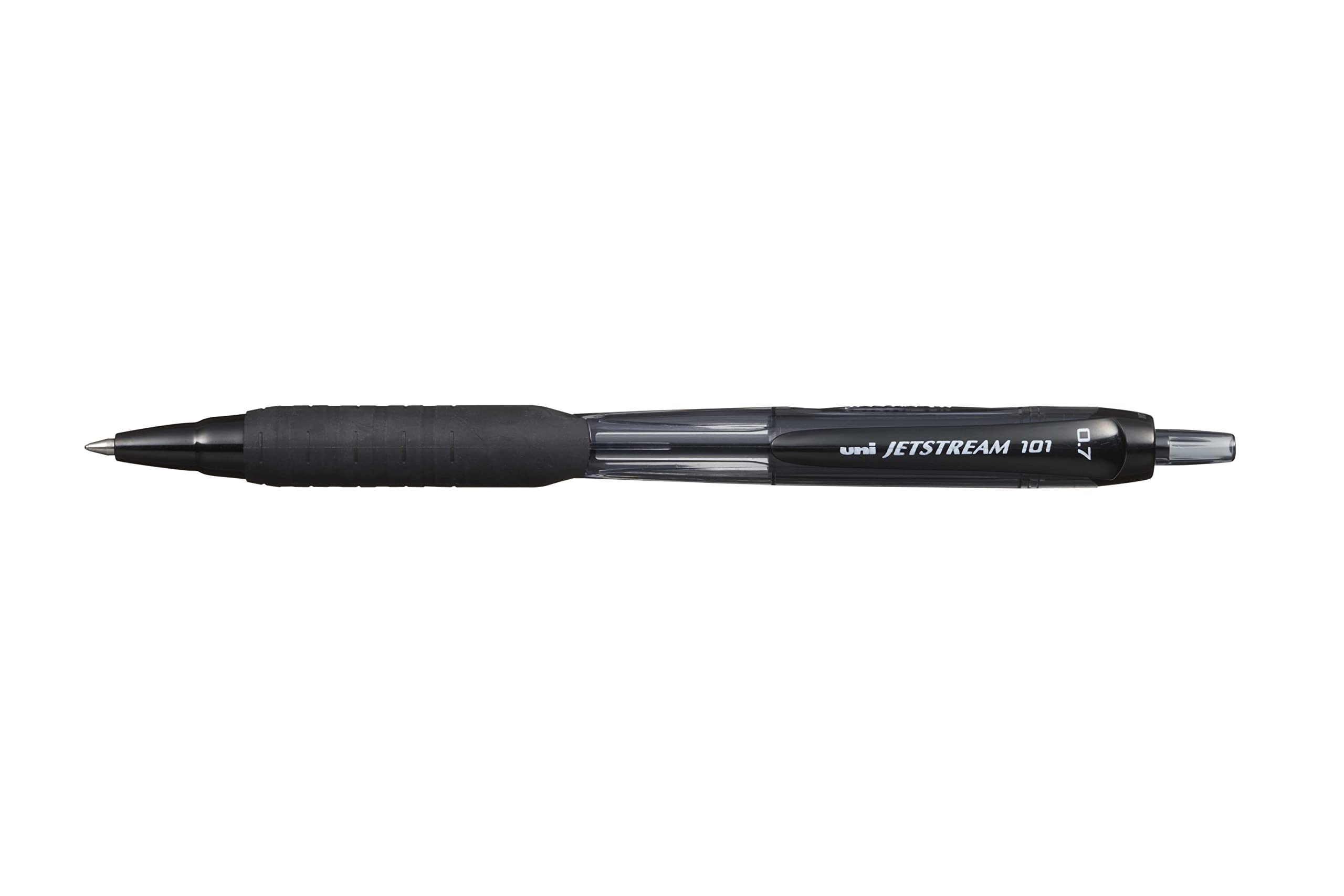 uni-ball Jetstream 101 Retractable Gel Pens - 0.7mm Fine Tip | Black & Blue Ink | Pack of 3