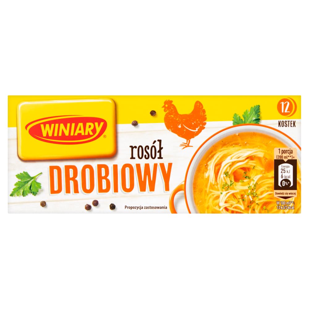 WINIARY Chicken Bouillon Cubes (12 x 10g) - Seasoning Cubes for Soups, Broths & Casseroles
