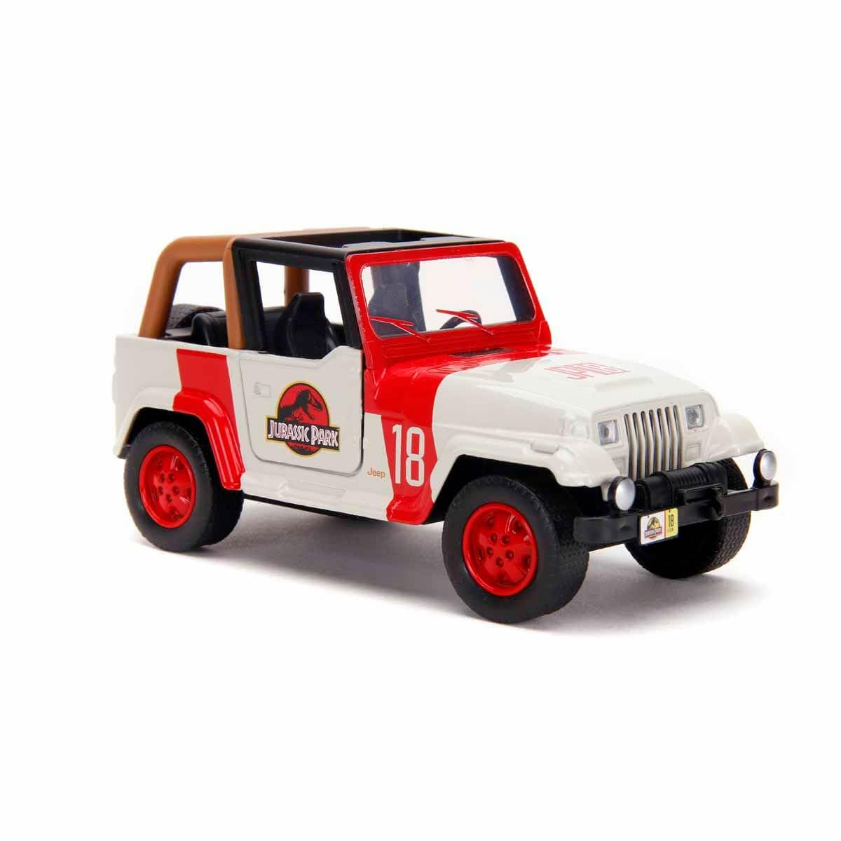 Jada 32129 Jurassic Park 1992 Jeep Wrangler 1:32 Scale Die-Cast Model 8