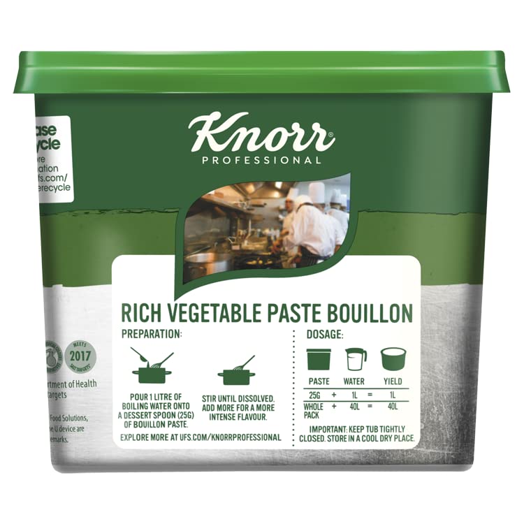 Knorr Glutenfreie, reichhaltige Gemüsepastenbrühe, 1 kg 5