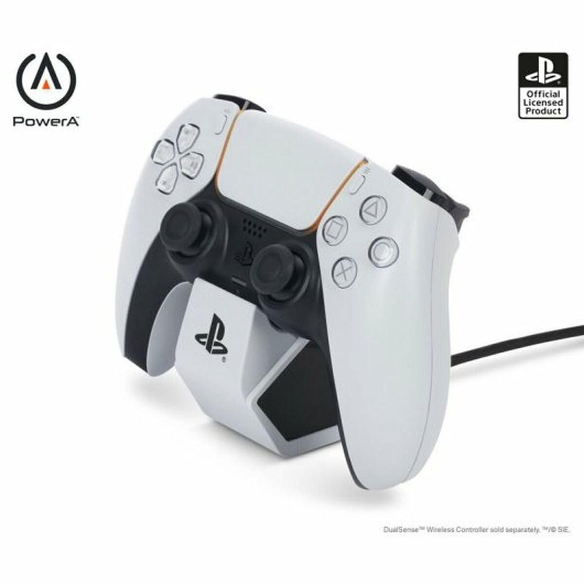 PowerA Charging Station - Drop & Charge Design | USB Powered | Weighted Base for PS5 DualSense Controllers 3