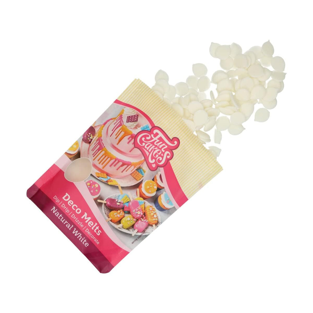 FunCakes Deco Melts White - Dip, Drip, Drizzle & Decorate Baking Melts