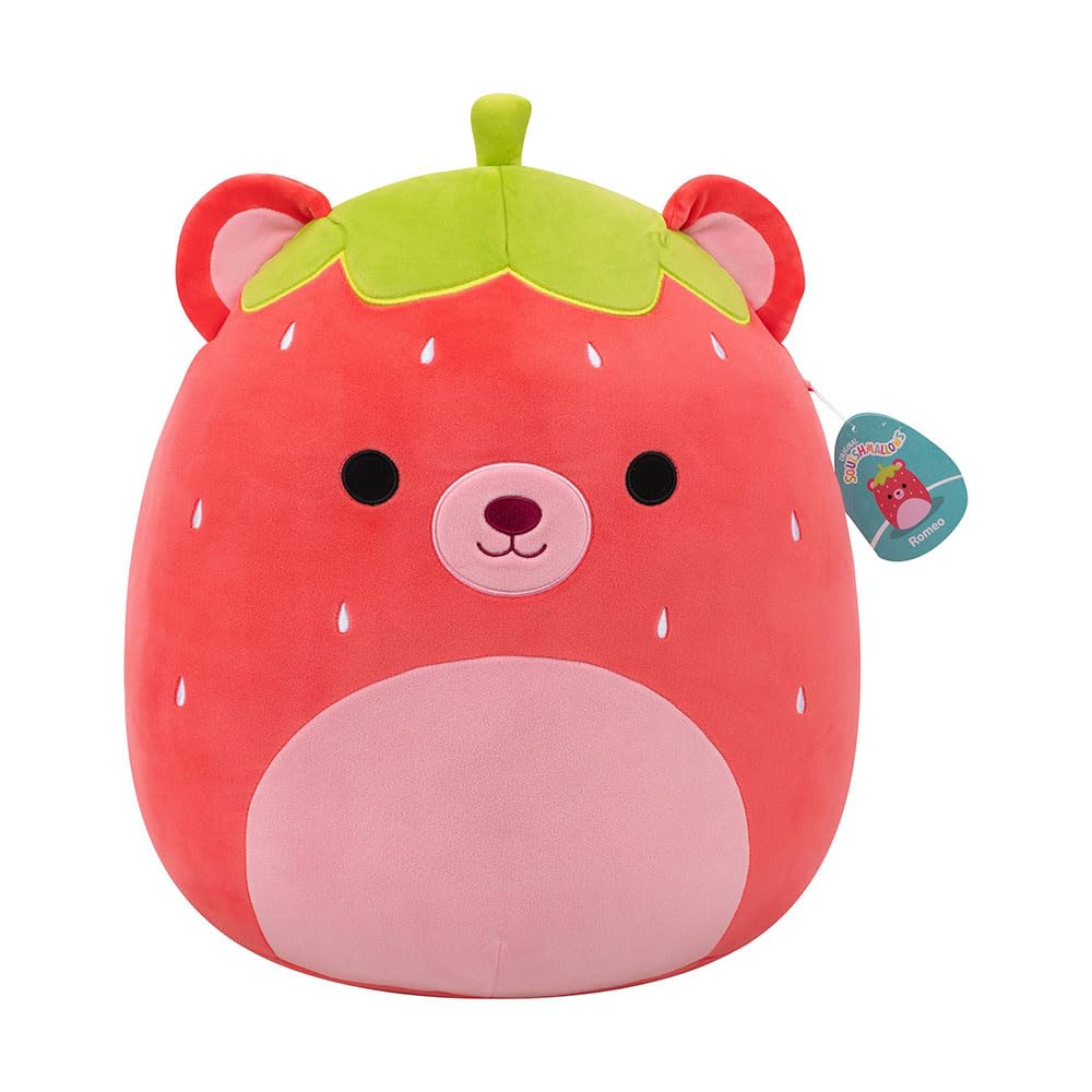 Squishmallows Romeo the Strawberry Bear - 16-Inch Plush Stuffed Animal for Kids 3+ 1