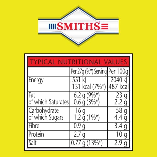 Smiths Savoury Selection Scampi & Lemon Fries 27g (Sheet of 24 Bags) - Vegetarian Pub Snack