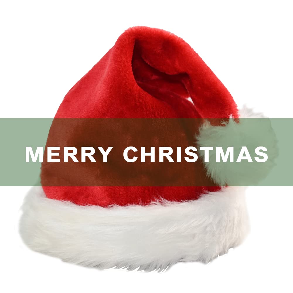 RAM ONLINE Deluxe Plush Christmas Santa Hat - Unisex Adult, Red 4