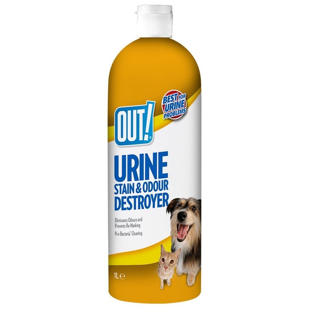 OUT! Urine Stain & Odour Destroyer - Enzymatic Pro-Bacteria Cleaner | 1 L | Vanilla Scent 1